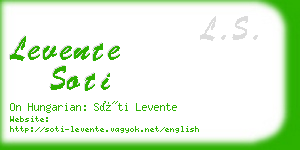 levente soti business card